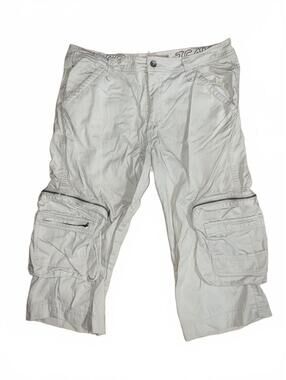 Vintage Y2K Paco Jeans Men's Cargo Pants Size 32 Beige Cotton 90s/2000